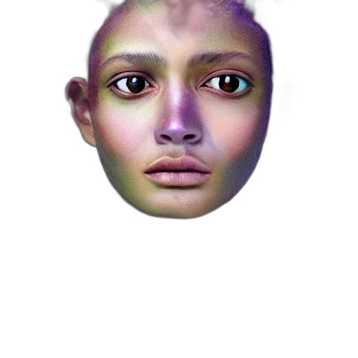 face, mask, crown, creature, photorealistic, 3d render, concept art, watercolor transparent PNG cut-out