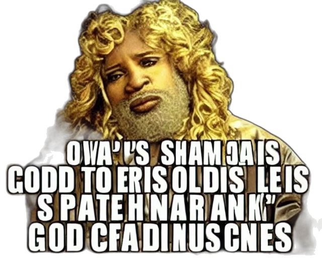 food, god, pimp transparent PNG cut-out