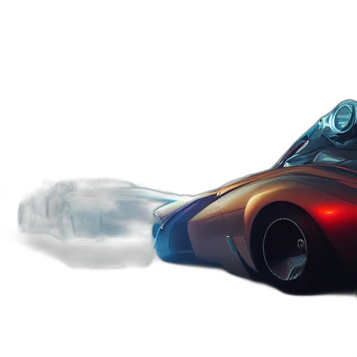 car, bottle, robot, weapon, concept art, 3d render, cyberpunk, watercolor transparent PNG cut-out