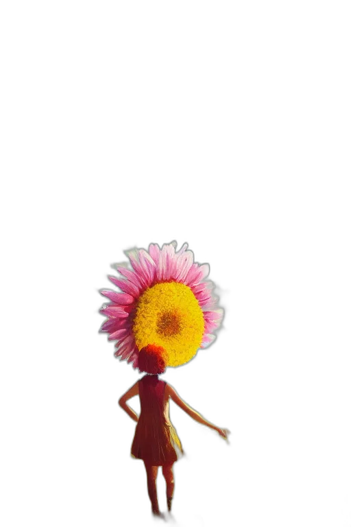 flower, staff, dress, hat, 3d render, concept art, pixel art, cartoon transparent PNG cut-out