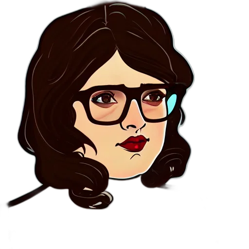 face, staff, cartoon, comic book art, photorealistic, concept art, portrait, curvy transparent PNG cut-out