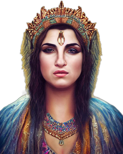 jewelry, crown, face, fantasy art transparent PNG cut-out