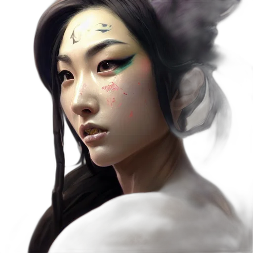 face, mask, dragon, staff transparent PNG cut-out