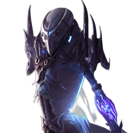 robot, mask, dragon, staff, concept art, fantasy art, cyberpunk, comic book art transparent PNG cut-out