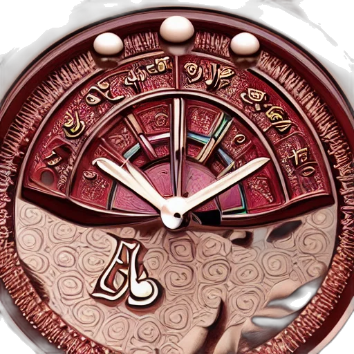 jewelry, photorealistic, red, hyper, realistic, watch, face, macro transparent PNG cut-out