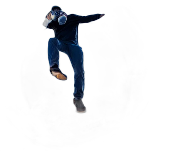 mask, staff, jacket, concept art, 3d render, photorealistic, filthy, gamer transparent PNG cut-out
