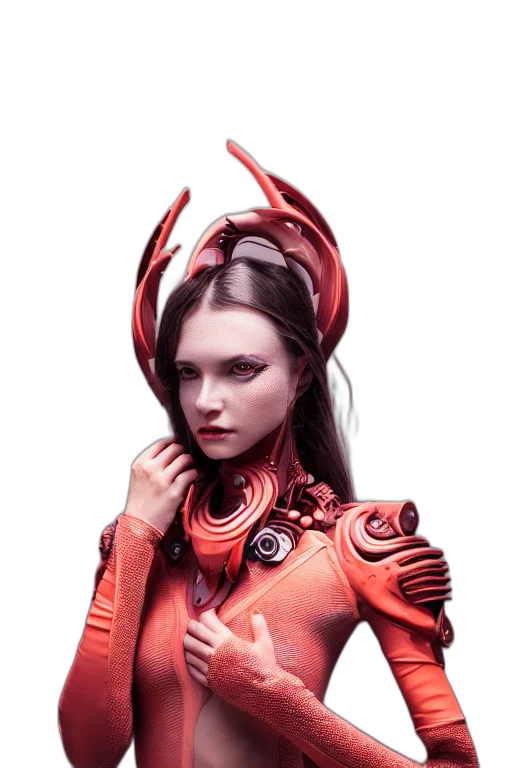 robot, mask, jewelry, face, fantasy art, concept art, photorealistic, 3d render transparent PNG cut-out