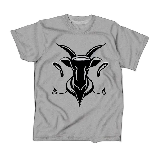 3d render, monochrome, satanic, goat transparent PNG cut-out