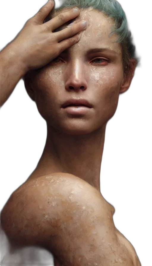 face, mask, hair, jewelry transparent PNG cut-out