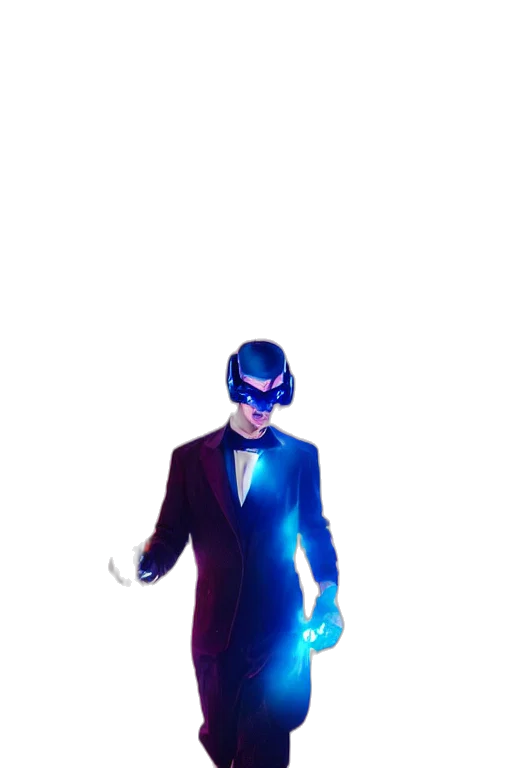 robot, mask, staff, jacket transparent PNG cut-out
