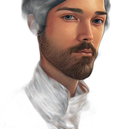 face, staff, hair, hat transparent PNG cut-out