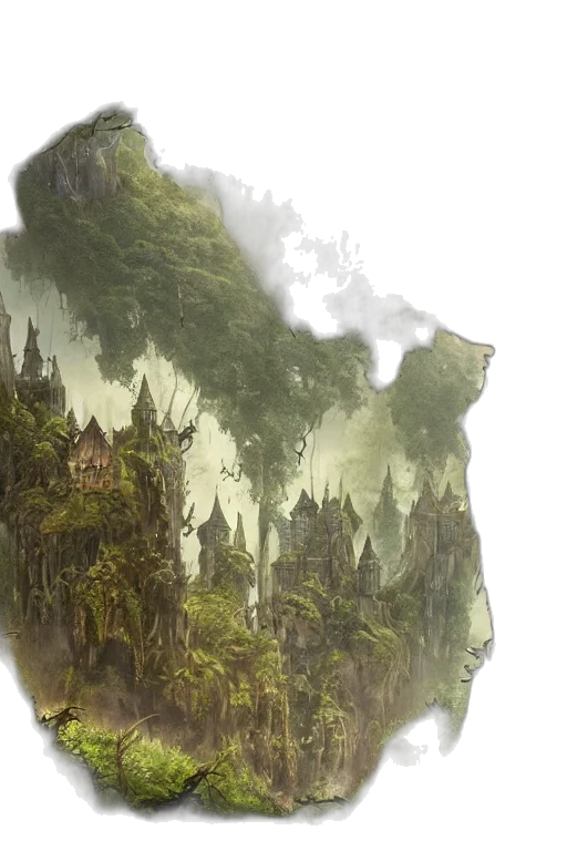 tree, dragon, concept art, fantasy art transparent PNG cut-out
