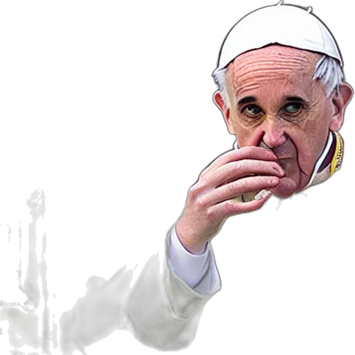 pope, smooking, weed transparent PNG cut-out