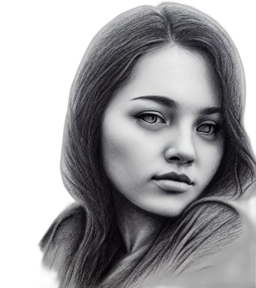 face, jewelry, hair, photorealistic transparent PNG cut-out