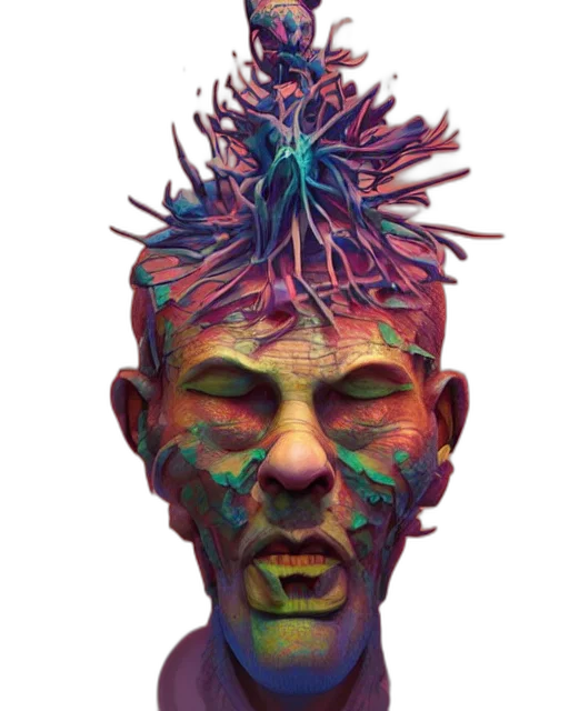 face, mask, creature, hair transparent PNG cut-out