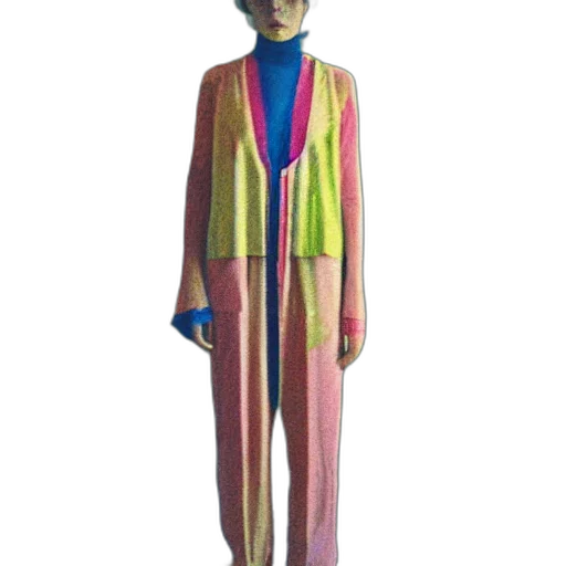 jacket, staff, dress, 3d render, neon, colorful, ultra, contemporary transparent PNG cut-out