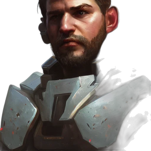 face, robot, staff, concept art transparent PNG cut-out