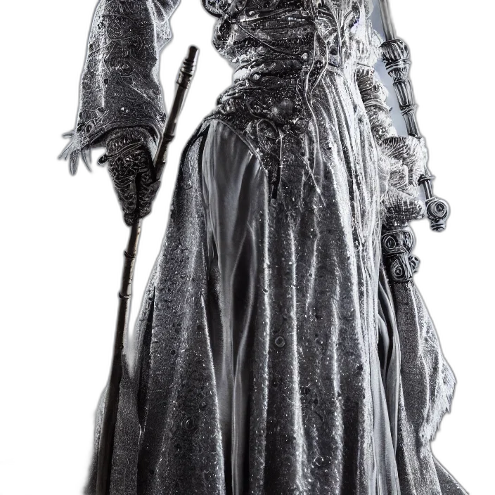 dress, sword, staff, crown transparent PNG cut-out