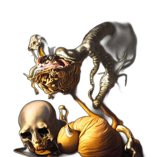 creature, mask, face, concept art, photorealistic, fantasy art, comic book art, refined transparent PNG cut-out