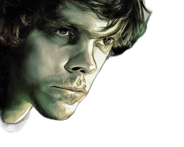 face, photorealistic, comic book art, fantasy art transparent PNG cut-out