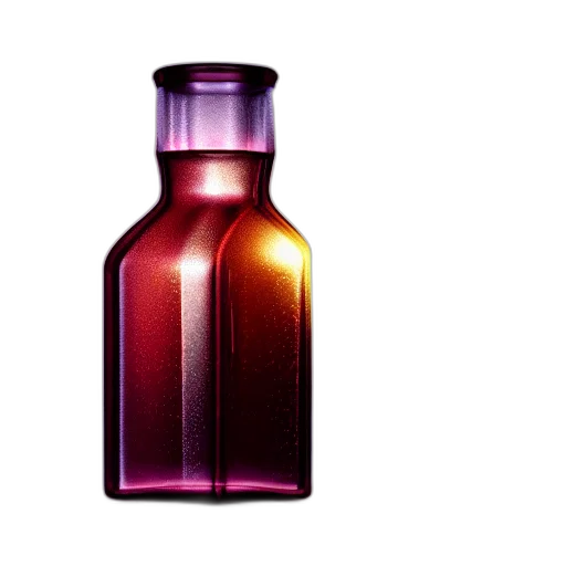 bottle, hair, 3d render, photorealistic transparent PNG cut-out