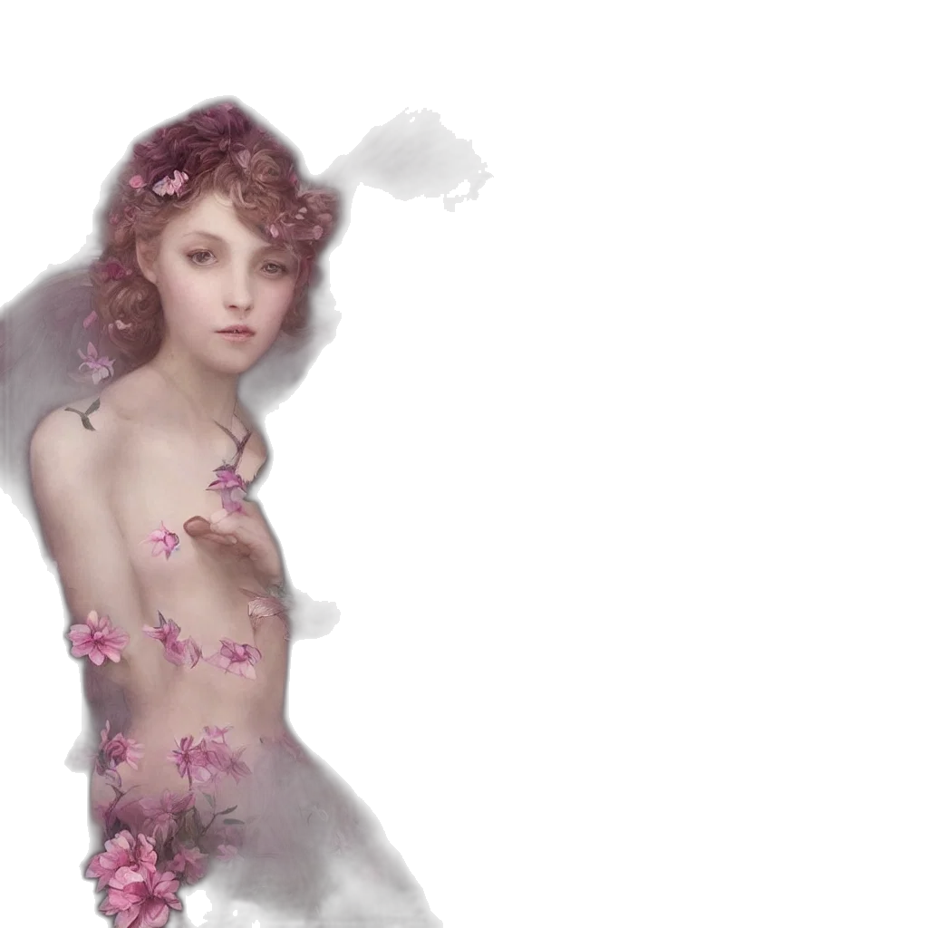 dress, crown, flower, jewelry, fantasy art, concept art, photorealistic, pixel art transparent PNG cut-out