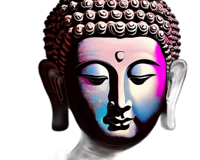 mask, face, jewelry, crown, 3d render, photorealistic, vaporwave, concept art transparent PNG cut-out
