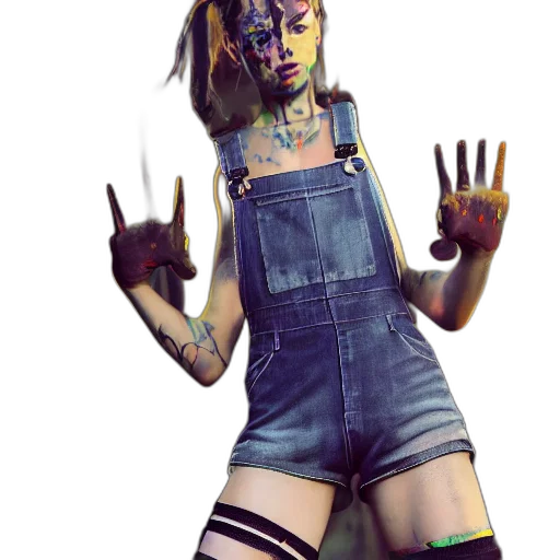 dress, cyberpunk, concept art, photorealistic transparent PNG cut-out