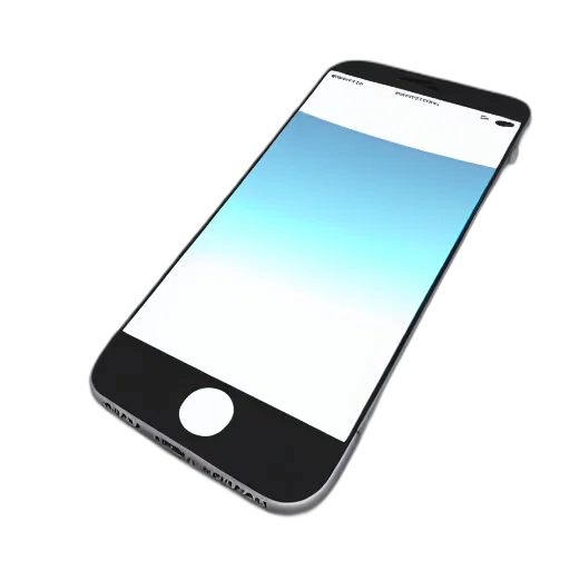 3d render, blue, model, iphone transparent PNG cut-out