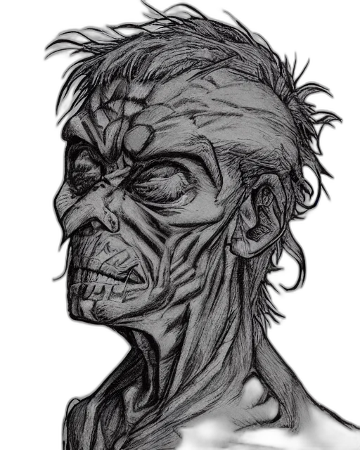 face, mask, creature, comic book art transparent PNG cut-out