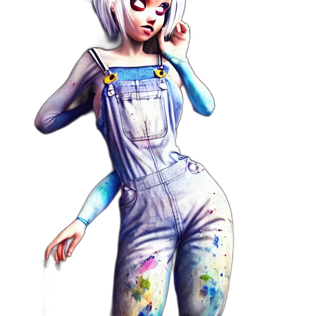 dress, robot, staff, concept art, fantasy art, cartoon, 3d render, outer space transparent PNG cut-out