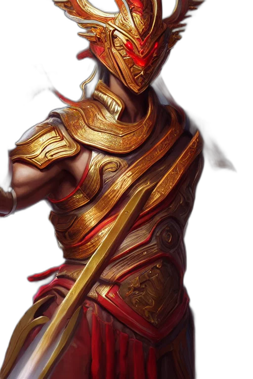 sword, weapon, staff, mask, fantasy art, concept art, comic book art, 3d render transparent PNG cut-out