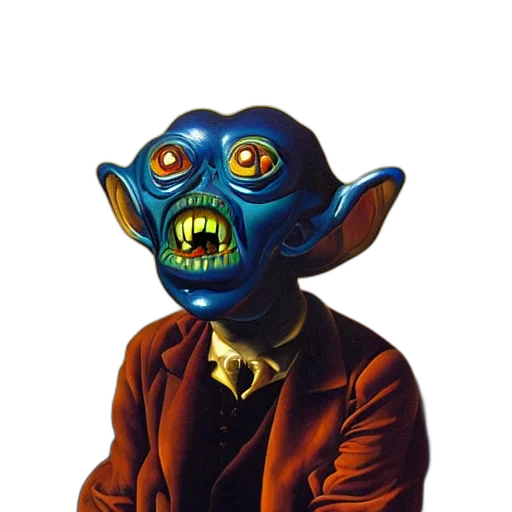 mask, staff, face, creature, concept art, fantasy art, comic book art, photorealistic transparent PNG cut-out