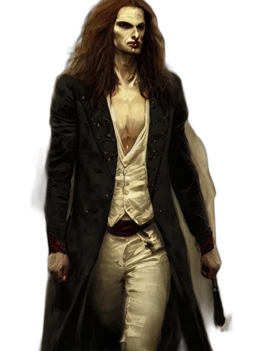 jacket, staff, concept art, photorealistic, comic book art, fantasy art, dark, portrait transparent PNG cut-out