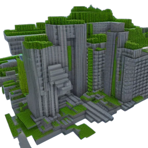 building, 3d render, concept art, city street transparent PNG cut-out