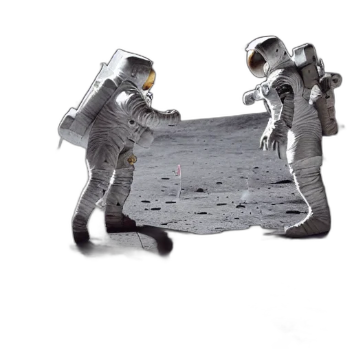 robot, concept art, 3d render, outer space transparent PNG cut-out