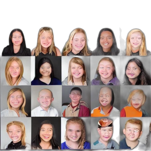 face, hair, mask, photorealistic, 3d render, dark, yearbook, faces transparent PNG cut-out
