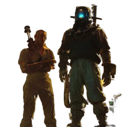 robot, weapon, staff, concept art transparent PNG cut-out