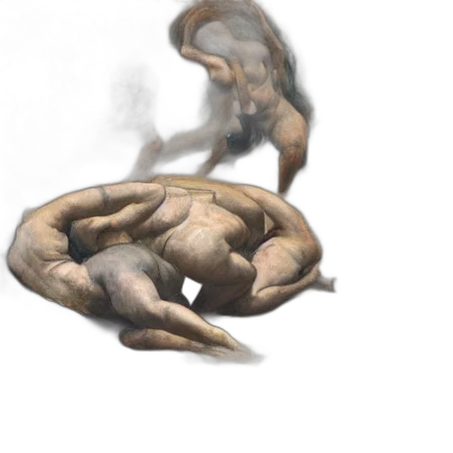 creature, dragon, animal, hair, concept art, photorealistic, 3d render, fantasy art transparent PNG cut-out