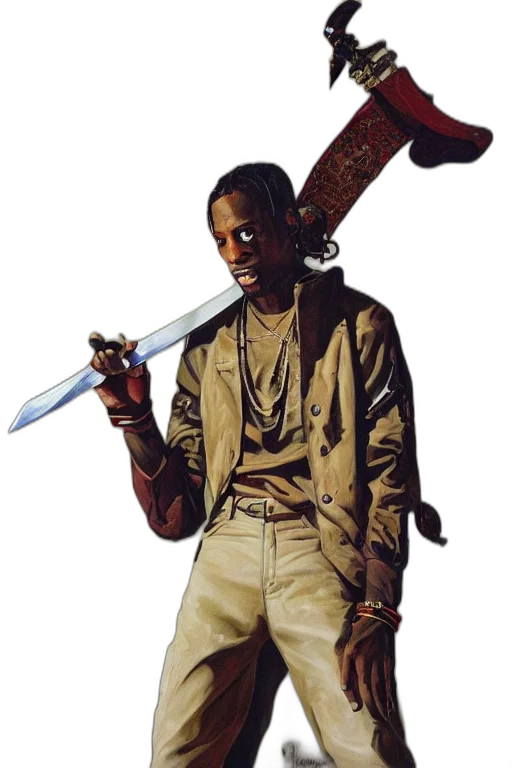 sword, staff, weapon, jacket transparent PNG cut-out
