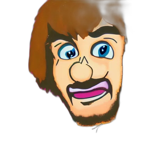 face, mask, hair, creature, cartoon, photorealistic, concept art, anime transparent PNG cut-out