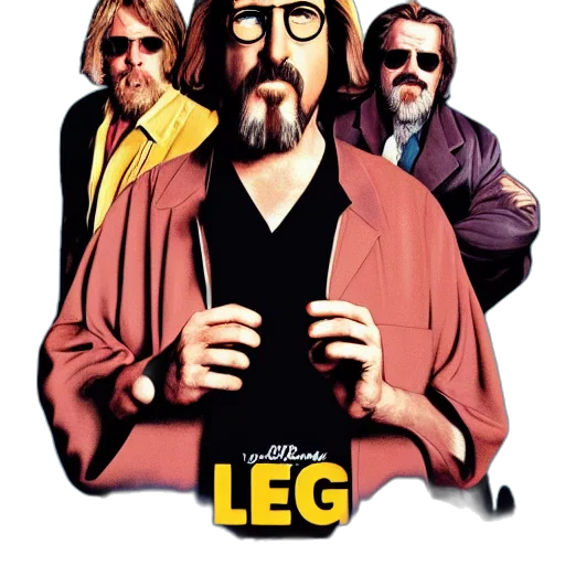 shoes, comic book art, concept art, big, lebowski, movie, poster transparent PNG cut-out