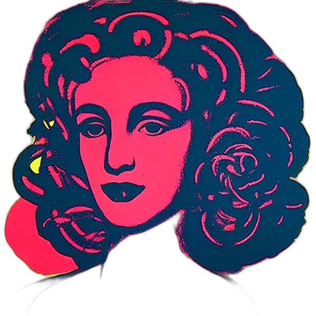 face, crown, cartoon, vaporwave transparent PNG cut-out