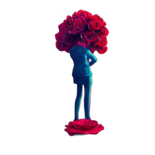 flower, crown, staff, dress transparent PNG cut-out