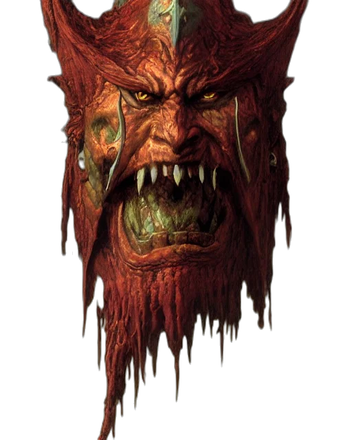 face, creature, mask, staff transparent PNG cut-out