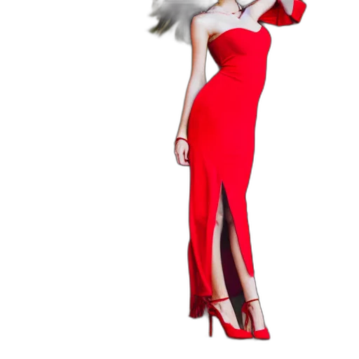 dress, hat, staff, 3d render transparent PNG cut-out