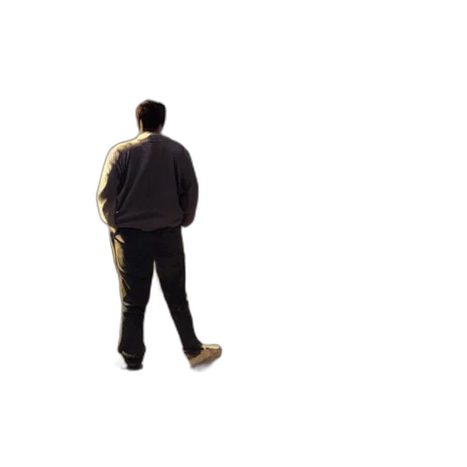jacket, staff, robot, shoes, 3d render, concept art, pixel art, photorealistic transparent PNG cut-out