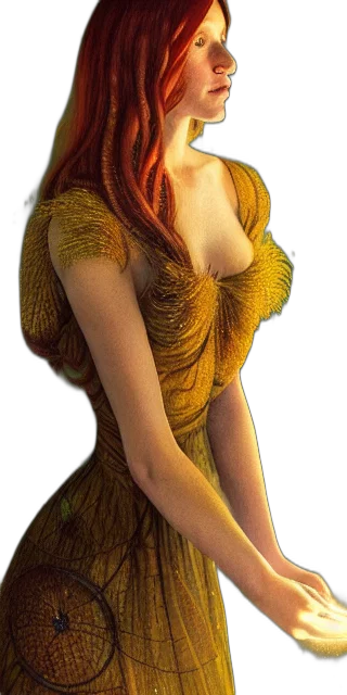 dress, dragon, hair, fantasy art, photorealistic, concept art, comic book art, fire transparent PNG cut-out