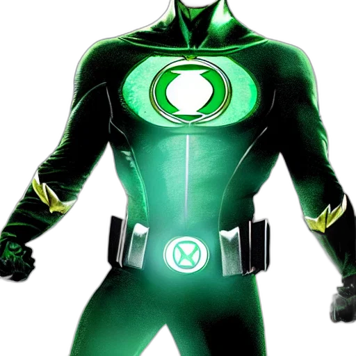 comic book art, concept art, 3d render, green transparent PNG cut-out