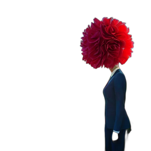 flower, hat, crown, dress, concept art, 3d render, photorealistic, cartoon transparent PNG cut-out